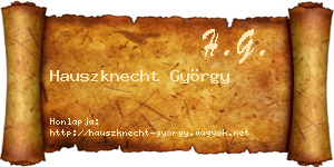 Hauszknecht György névjegykártya