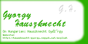 gyorgy hauszknecht business card